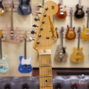 Fender Custom Shop Kyle McMillin Masterbuilt 1958 Stratocaster Relic Hand-Wound Pickups Faded Daphne Blue over 3 Tone Sunburst - Image 7