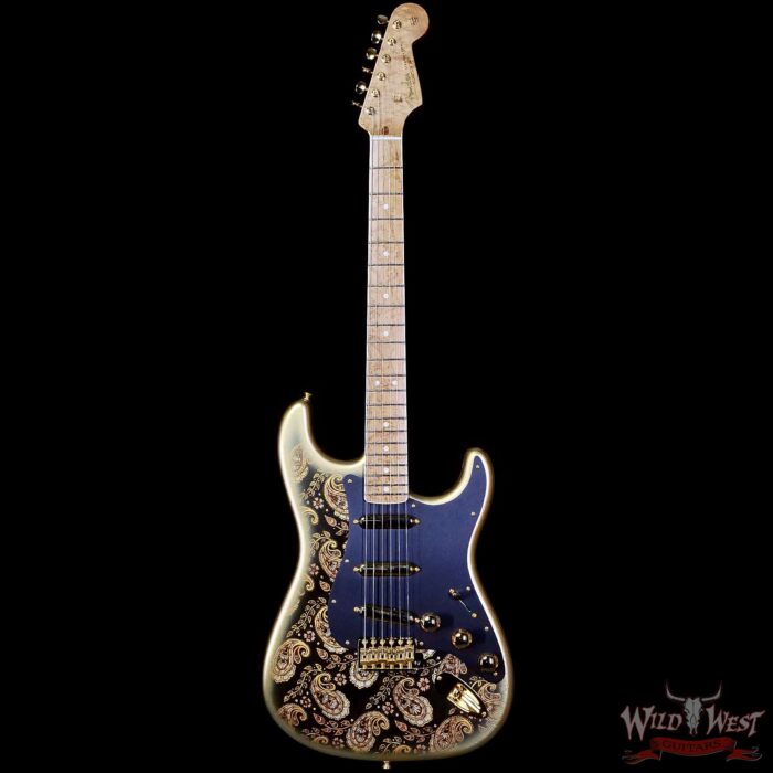 Fender Custom Shop Kyle McMillin Masterbuilt Wood Burnt 1963 Stratocaster Artwork by Madeline Hanlon 7.65 LBS - Image 3