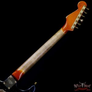 Fender Custom Shop Levi Perry Masterbuilt 1962 Stratocaster Brazilian Rosewood Board Heavy Relic Black with Gold Hardware - Image 5