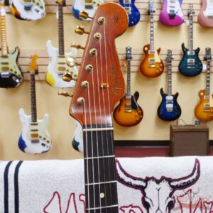 Fender Custom Shop Levi Perry Masterbuilt 1962 Stratocaster Brazilian Rosewood Board Heavy Relic Black with Gold Hardware - Image 7