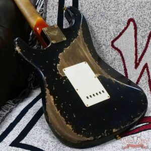 Fender Custom Shop Levi Perry Masterbuilt 1962 Stratocaster Brazilian Rosewood Board Heavy Relic Black with Gold Hardware - Image 12
