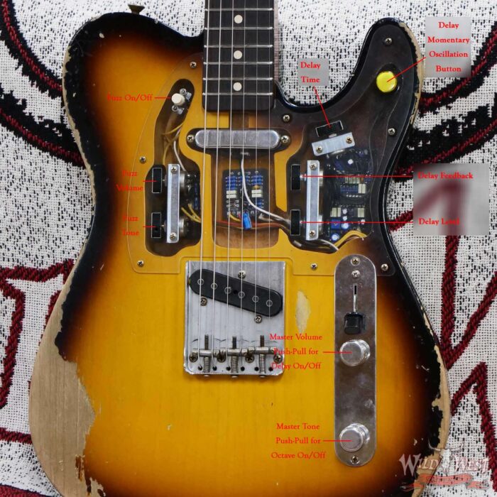 Fender Custom Shop Levi Perry Masterbuilt Fuzz Brain ‘67 Telecaster Built-In Fuzz Octave Delay Circuits Heavy Relic Aged 3 Tone Sunburst 7.25 lbs - Image 6