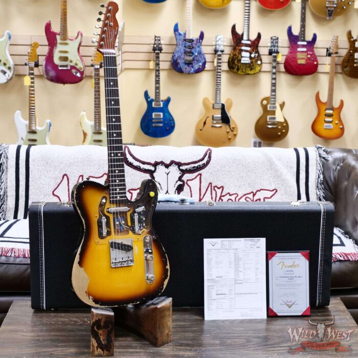 Fender Custom Shop Levi Perry Masterbuilt Fuzz Brain ‘67 Telecaster Built-In Fuzz Octave Delay Circuits Heavy Relic Aged 3 Tone Sunburst 7.25 lbs - Image 7