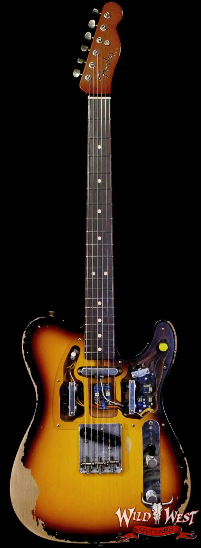 Fender Custom Shop Levi Perry Masterbuilt Fuzz Brain ‘67 Telecaster Built-In Fuzz Octave Delay Circuits Heavy Relic Aged 3 Tone Sunburst 7.25 lbs - Image 1