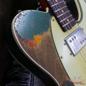 Fender Custom Shop Levi Perry Masterbuilt CuNiFe Red Hot Telecaster Josefina Hand-Wound Heavy Relic Aged Lake Placid Blue over 3 Tone Sunburst - Image 9