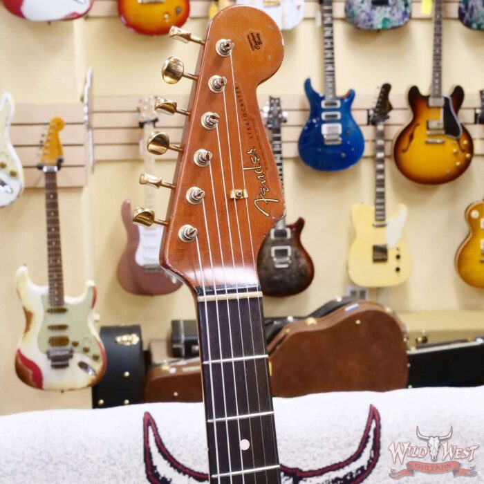Fender Custom Shop Levi Perry Masterbuilt 1962 Stratocaster Brazilian Rosewood Board Heavy Relic Vintage White with Gold Hardware 7.35 LBS (US Only / No International Shipping) - Image 7