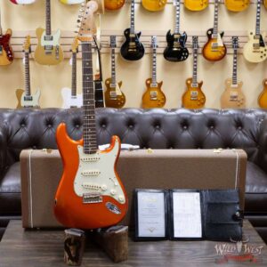 Fender Custom Shop Paul Waller Maserbuilt 1962 Stratocaster Relic Hand-Wound Pickups Rosewood Slab Board Candy Tangerine over Black - Image 8