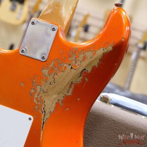 Fender Custom Shop Paul Waller Maserbuilt 1962 Stratocaster Relic Hand-Wound Pickups Rosewood Slab Board Candy Tangerine over Black - Image 12