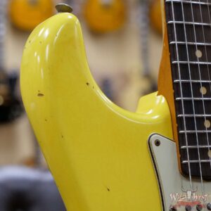 Fender Custom Shop Paul Waller Maserbuilt 1962 Stratocaster Relic Hand-Wound Pickups Rosewood Slab Board Graffiti Yellow over Black - Image 9