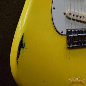 Fender Custom Shop Paul Waller Maserbuilt 1962 Stratocaster Relic Hand-Wound Pickups Rosewood Slab Board Graffiti Yellow over Black - Image 10