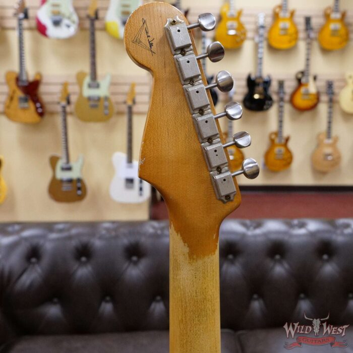 Fender Custom Shop Paul Waller Maserbuilt 1962 Stratocaster Relic Hand-Wound Pickups Rosewood Slab Board Graffiti Yellow over Black - Image 6