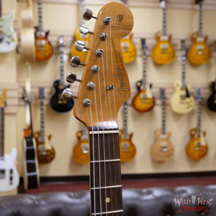Fender Custom Shop Paul Waller Maserbuilt 1962 Stratocaster Relic Hand-Wound Pickups Rosewood Slab Board Graffiti Yellow over Black - Image 4
