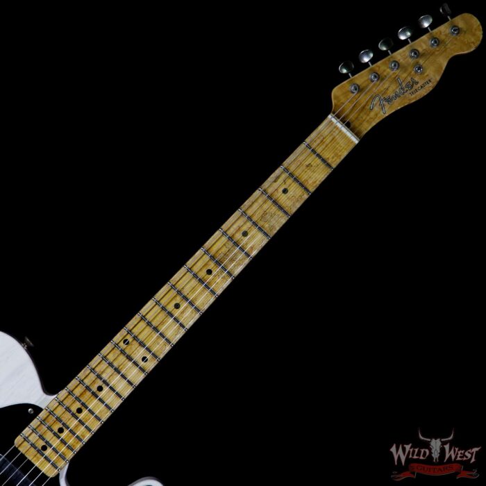 Fender Custom Shop Paul Waller Masterbuilt 1954 Telecaster Jouryman Relic with Relic Birdseye Maple Neck White Blonde - Image 9