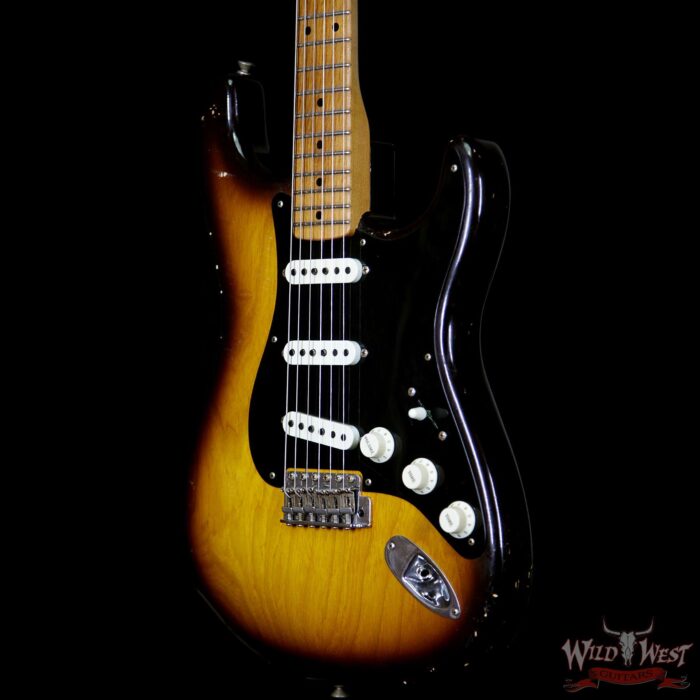 2018 NAMM Fender Masterbuilt Paul Waller 1957 Stratocaster Rst Maple Neck Journeyman Relic 2 Tone Sunburst - Image 2