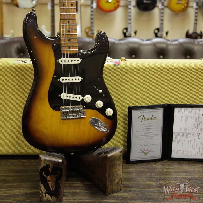 2018 NAMM Fender Masterbuilt Paul Waller 1957 Stratocaster Rst Maple Neck Journeyman Relic 2 Tone Sunburst - Image 12