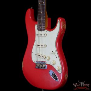 Fender Custom Shop Paul Waller Maserbuilt 1961 Stratocaster Relic Hand-Wound Pickups Rosewood Slab Board Fiesta Red - Image 2