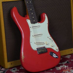 Fender Custom Shop Paul Waller Maserbuilt 1961 Stratocaster Relic Hand-Wound Pickups Rosewood Slab Board Fiesta Red - Image 9
