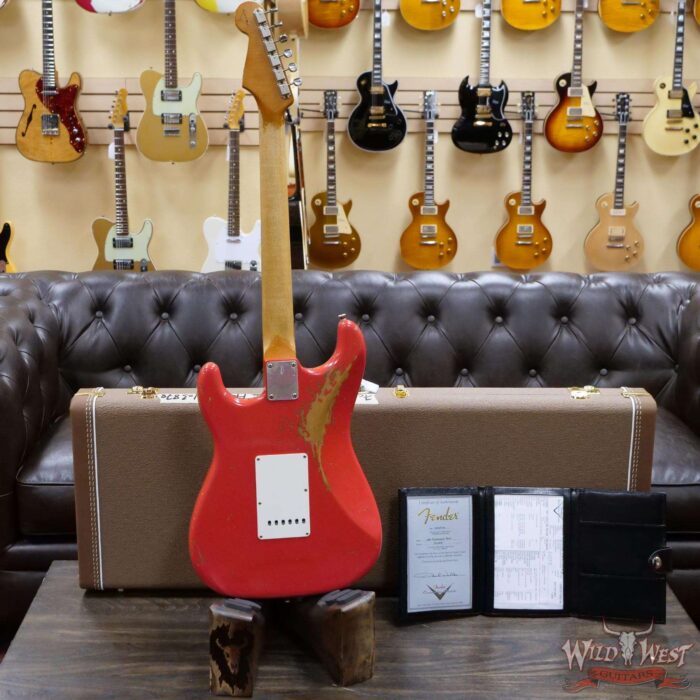 Fender Custom Shop Paul Waller Maserbuilt 1961 Stratocaster Relic Hand-Wound Pickups Rosewood Slab Board Fiesta Red - Image 11