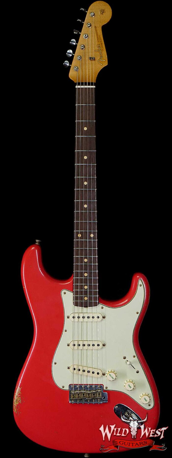 Fender Custom Shop Paul Waller Maserbuilt 1961 Stratocaster Relic Hand-Wound Pickups Rosewood Slab Board Fiesta Red - Image 1