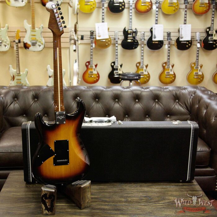 2014 Fender Custom Shop Masterbuilt Paul Waller Custom Stratocaster Flame Top & Neck 3 Tone Sunburst - Image 14