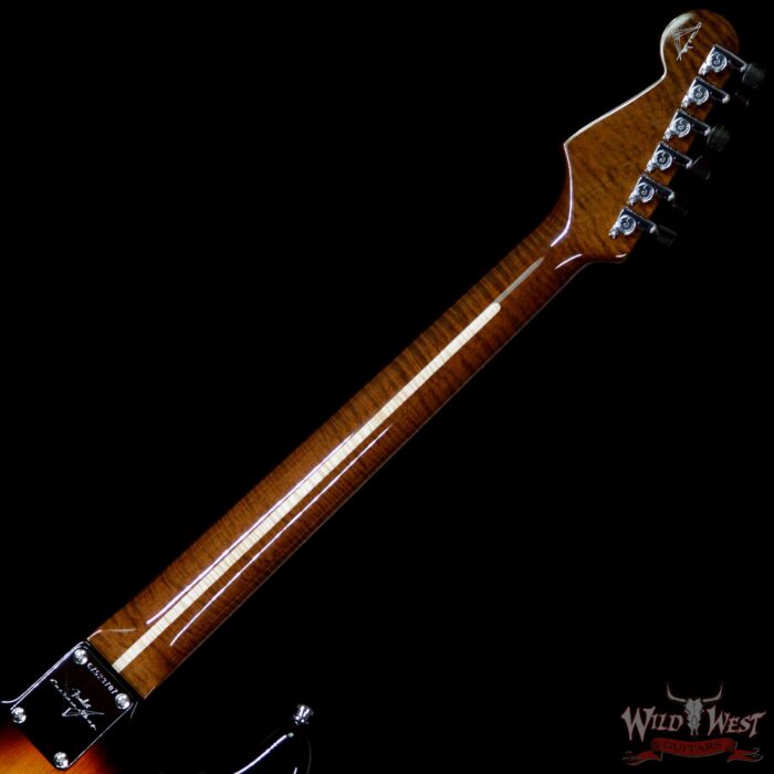 2014 Fender Custom Shop Masterbuilt Paul Waller Custom Stratocaster Flame Top & Neck 3 Tone Sunburst - Image 11