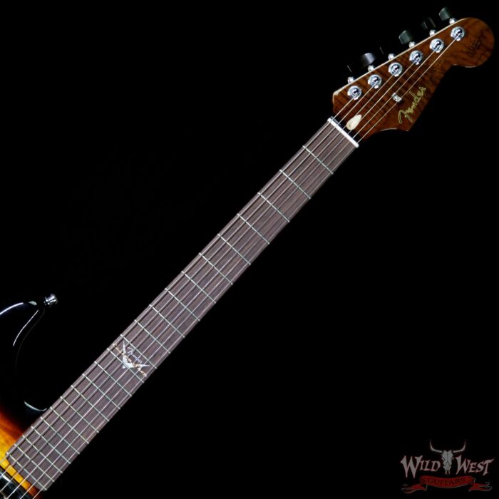 2014 Fender Custom Shop Masterbuilt Paul Waller Custom Stratocaster Flame Top & Neck 3 Tone Sunburst - Image 9