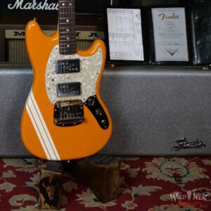 Fender Custom Shop Paul Waller Materbuilt HH Mustang NOS with Racing Stripe Capri Orange - Image 9