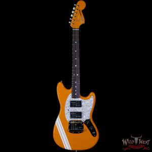 Fender Custom Shop Paul Waller Materbuilt HH Mustang NOS with Racing Stripe Capri Orange - Image 3