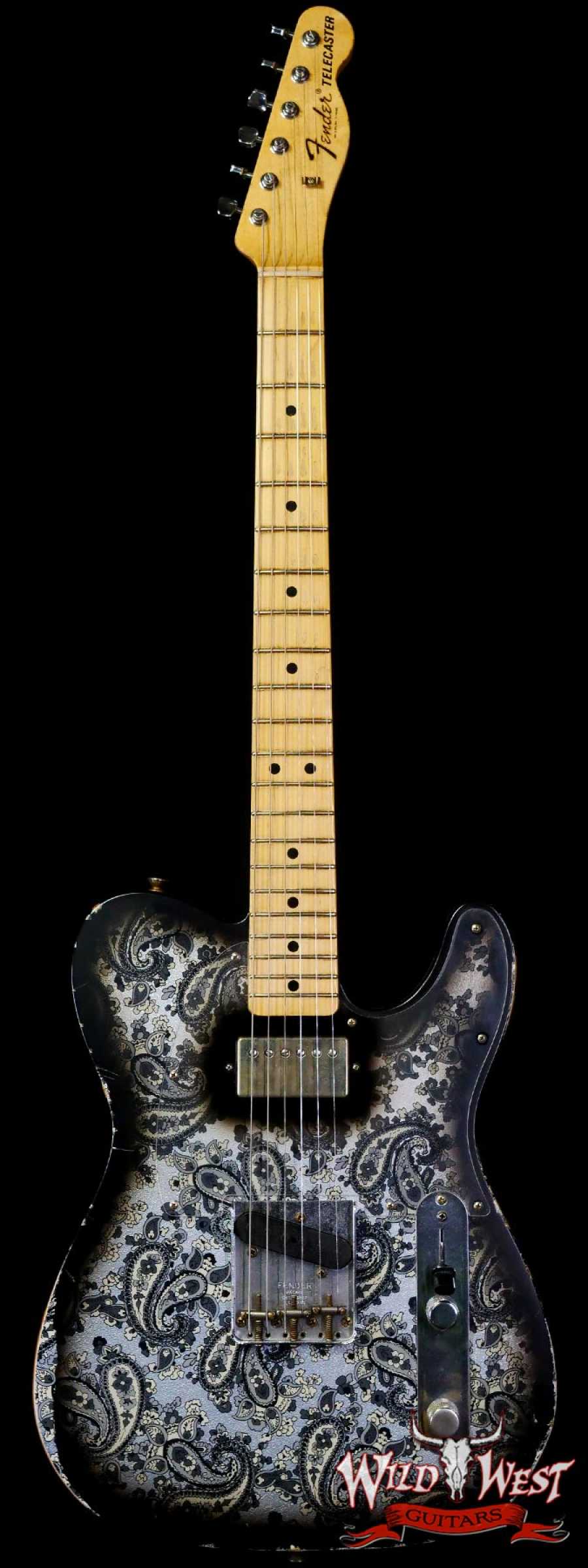 fendercs-mbrt-1968tele-r123354-main__wwg_large.jpg Fender Custom Shop Ron Thorn Masterbuilt 1968 Telecaster HS Maple Fingerboard Relic Black Paisley - Image 1