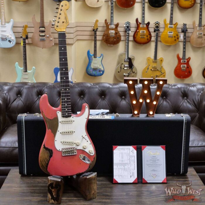 Fender Custom Shop Ron Thorn Masterbuilt 1964 Stratocaster Josefina Hand-Wound Pickups Heavy Relic Fiesta Red over Black - Image 6