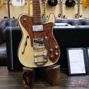 Fender Custom Shop Ron Thorn Masterbuilt 72 Custom Thinline Telecaster Journeyman Relic HS Bigsby Roasted Flame Neck Nocaster Blonde - Image 9