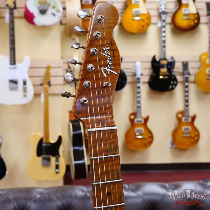 Fender Custom Shop Ron Thorn Masterbuilt 72 Custom Thinline Telecaster Journeyman Relic HS Bigsby Roasted Flame Neck Nocaster Blonde - Image 4