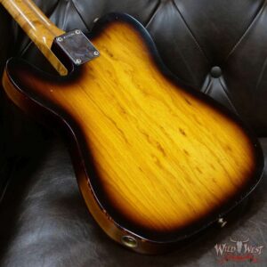 Fender Custom Shop Ron Thorn Masterbuilt 72 Telecaster Custom Thinline Bigsby Leather Tooled Pickguard by Beth Freeman Journeyman Relic 3 Tone Sunburst - Image 11