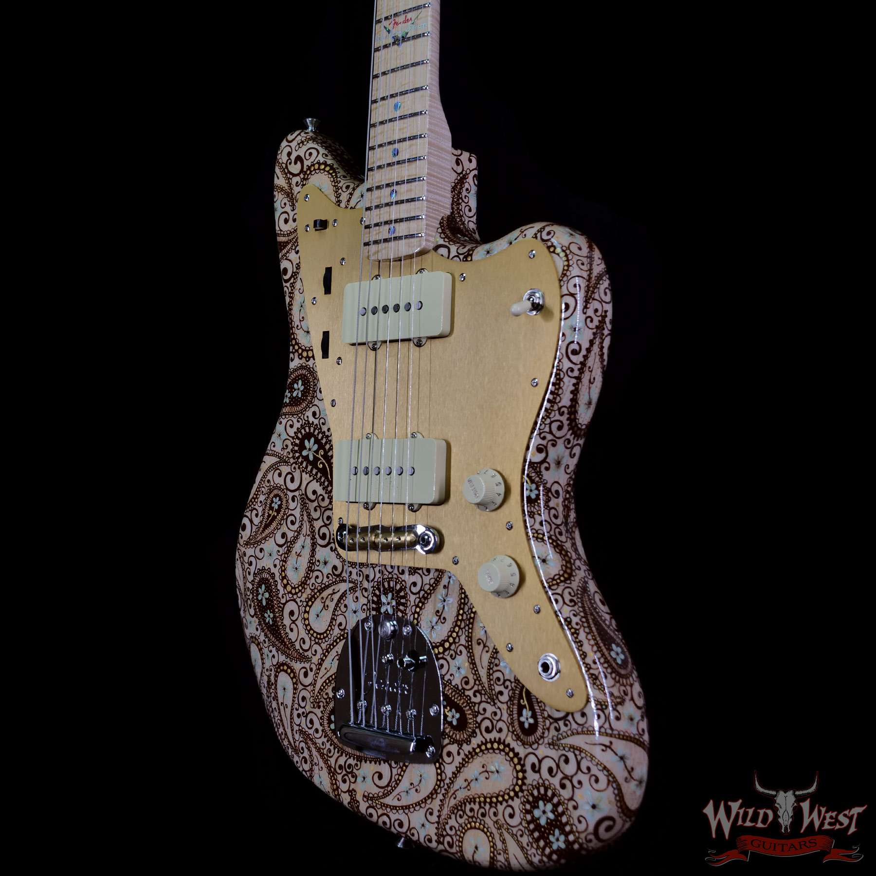 fendercs-mbrt-jazzmasternos-r109171-br__wwg.jpg Fender Custom Shop Ron Thorn Masterbuilt Melvina Lace Jazzmaster Hand Painted by Sarah Gallenberger Josefina Hand-wound Pickups (One of A Kind) - Image 2
