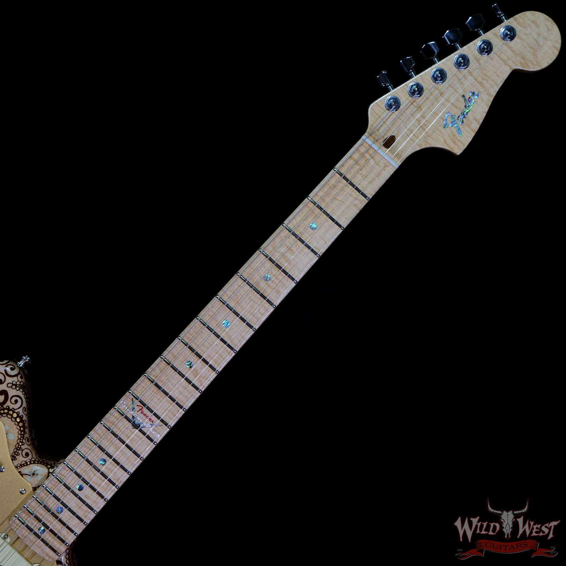 fendercs-mbrt-jazzmasternos-r109171-c2__wwg.jpg Fender Custom Shop Ron Thorn Masterbuilt Melvina Lace Jazzmaster Hand Painted by Sarah Gallenberger Josefina Hand-wound Pickups (One of A Kind) - Image 4