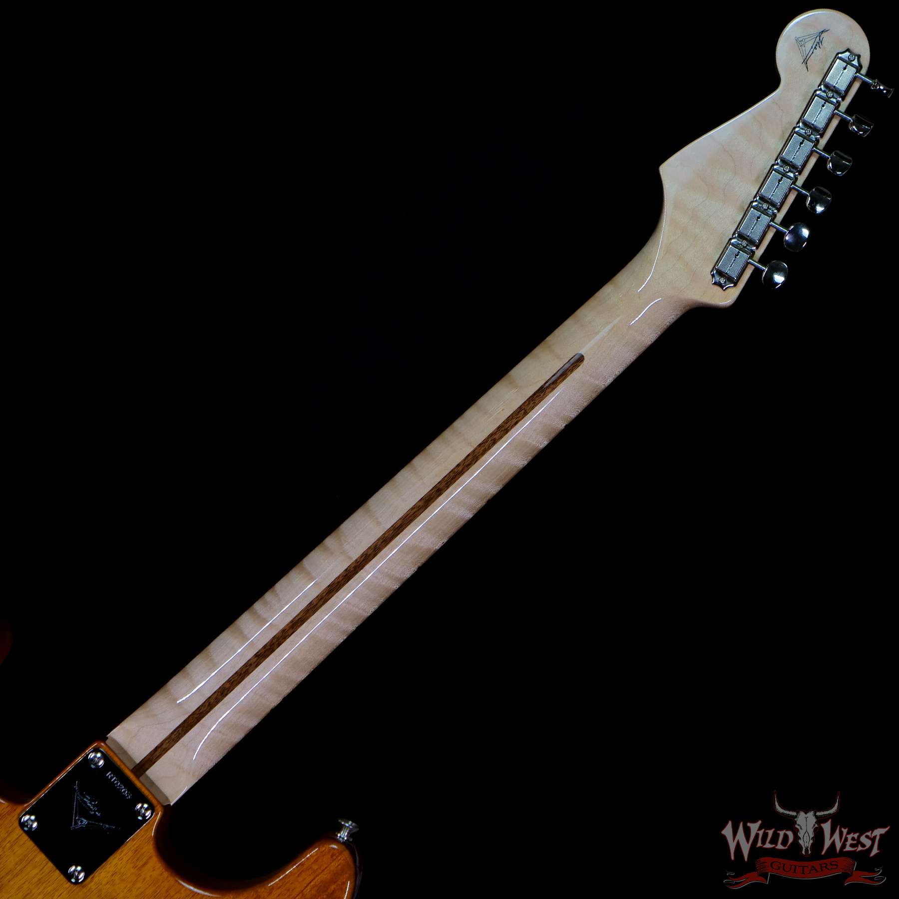 fendercs-mbrt-qmtstrat-rt0203-c4__wwg.jpg Fender Custom Shop Ron Thorn Masterbuilt Quilt Top Stratocaster P-90 Chambered Mahogany Body AA Flame Neck Honey Burst - Image 5