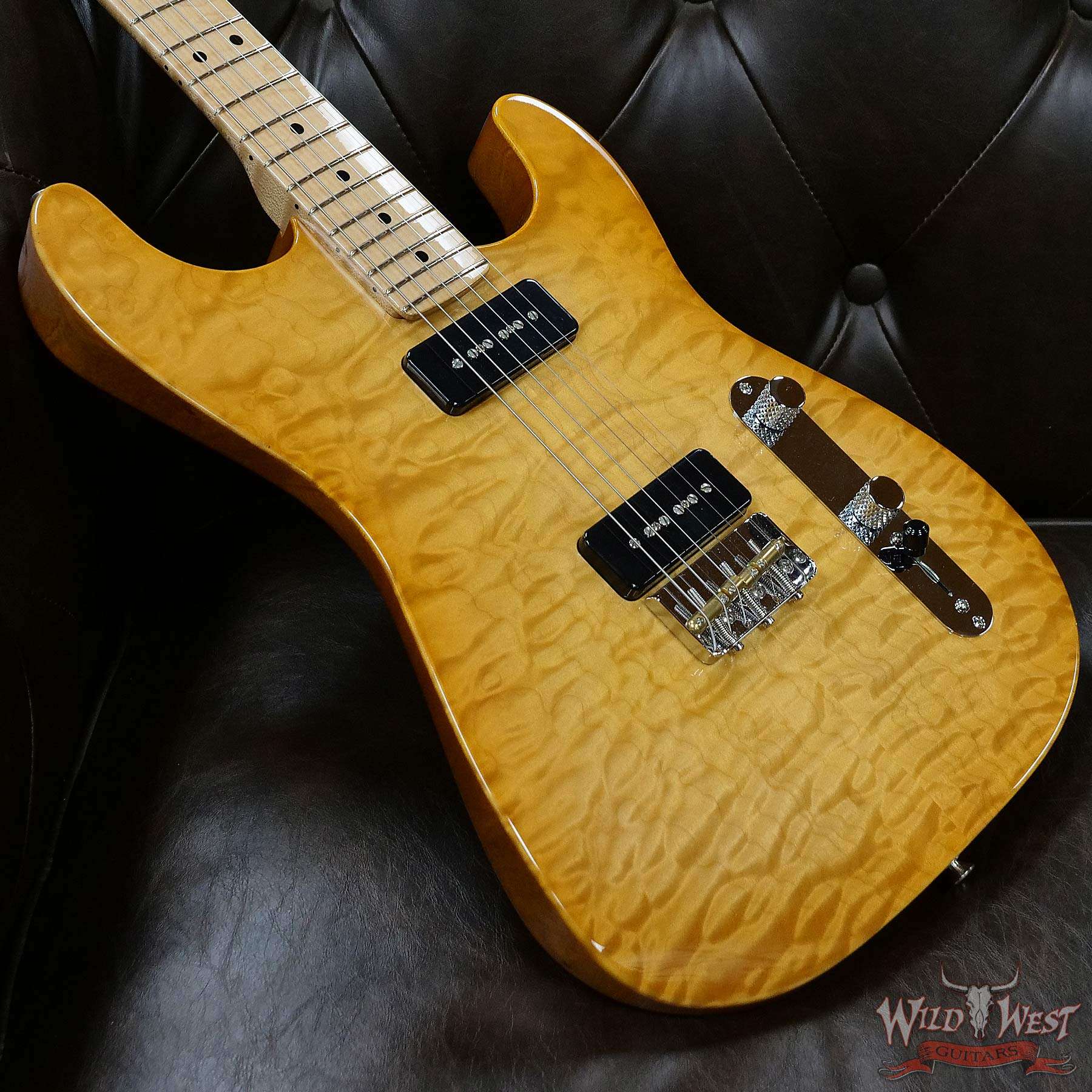 fendercs-mbrt-qmtstrat-rt0203-d3__wwg.jpg Fender Custom Shop Ron Thorn Masterbuilt Quilt Top Stratocaster P-90 Chambered Mahogany Body AA Flame Neck Honey Burst - Image 8