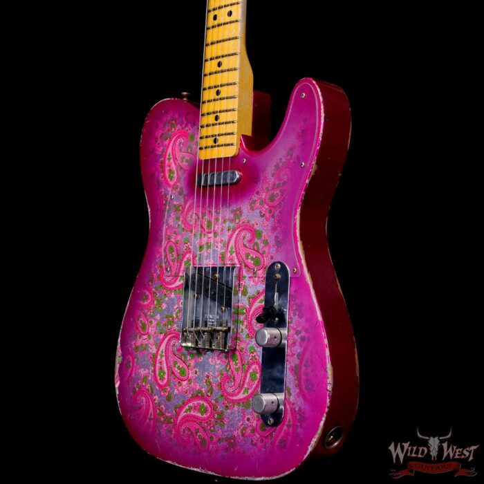 Fender Custom Shop Ron Thorn Masterbuilt 1968 Telecaster Maple Fingerboard Relic Pink Paisley - Image 2