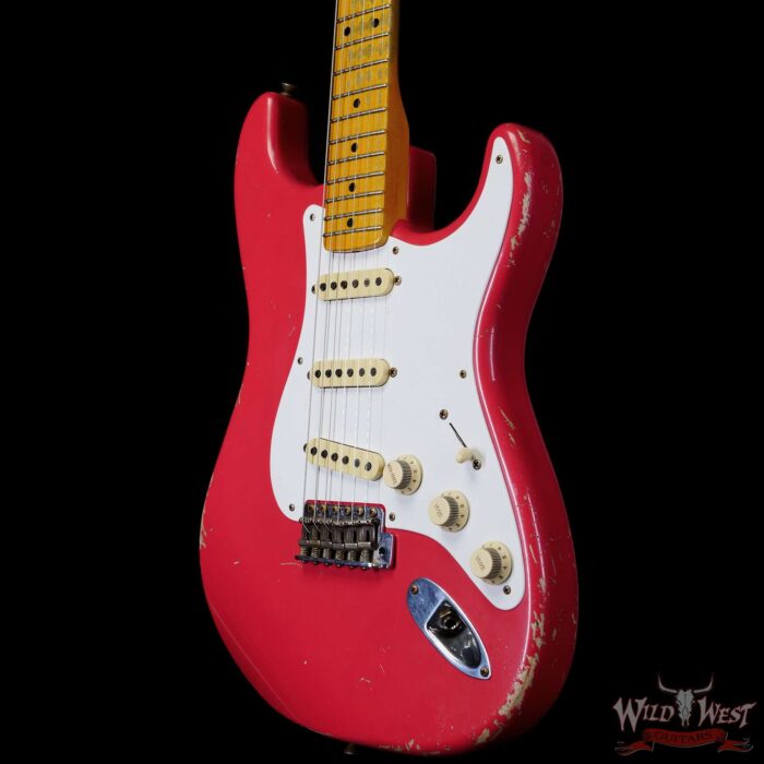 Fender Custom Shop Todd Krause Masterbuilt 1956 Stratocaster H/W Pickups Relic Fiesta Red 7.15 LBS - Image 2