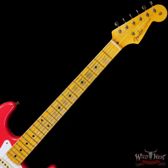 Fender Custom Shop Todd Krause Masterbuilt 1956 Stratocaster H/W Pickups Relic Fiesta Red 7.15 LBS - Image 4