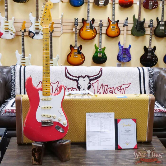 Fender Custom Shop Todd Krause Masterbuilt 1956 Stratocaster H/W Pickups Relic Fiesta Red 7.15 LBS - Image 6