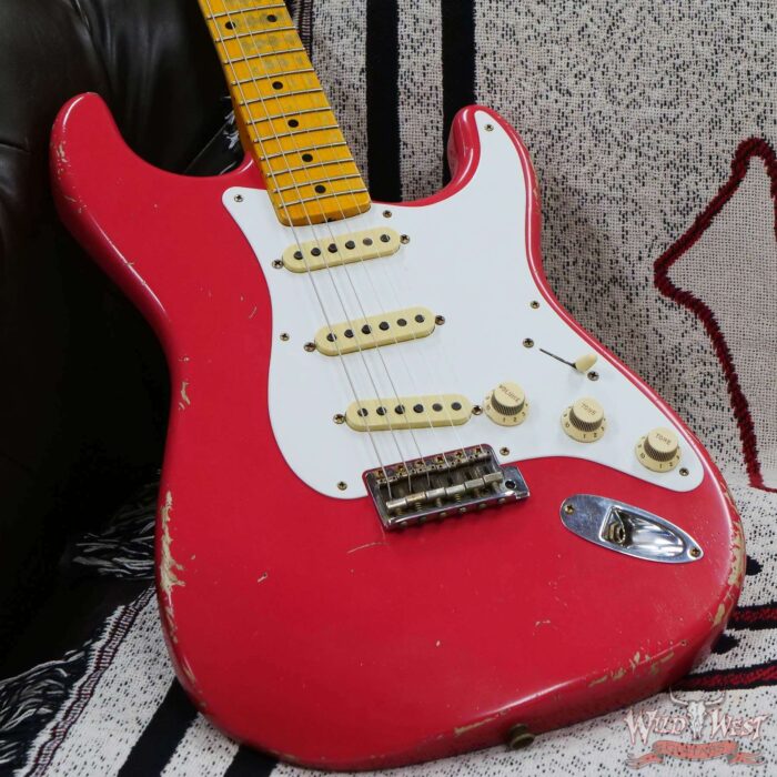 Fender Custom Shop Todd Krause Masterbuilt 1956 Stratocaster H/W Pickups Relic Fiesta Red 7.15 LBS - Image 8