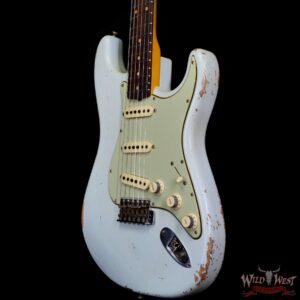 Fender Custom Shop Todd Krause Masterbuilt 1962 Stratocaster Brazilian Rosewood Board Hand-Wound Pickups Relic Sonic Blue 6.85 LBS - Image 2
