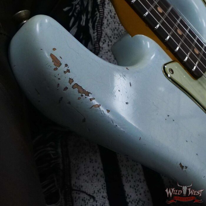 Fender Custom Shop Todd Krause Masterbuilt 1962 Stratocaster Brazilian Rosewood Board Hand-Wound Pickups Relic Sonic Blue 6.85 LBS - Image 9