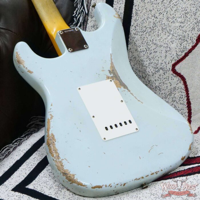 Fender Custom Shop Todd Krause Masterbuilt 1962 Stratocaster Brazilian Rosewood Board Hand-Wound Pickups Relic Sonic Blue 6.85 LBS - Image 12