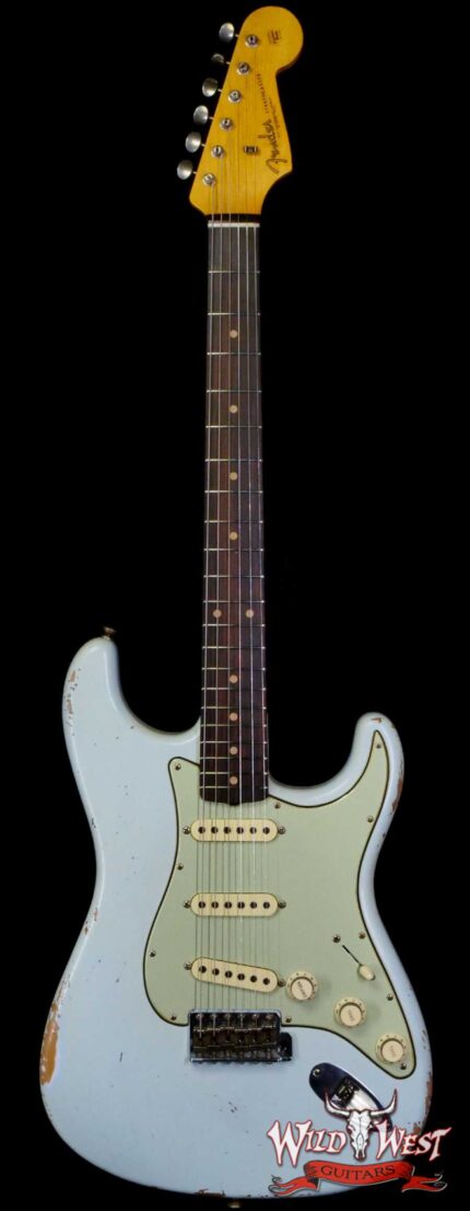 Fender Custom Shop Todd Krause Masterbuilt 1962 Stratocaster Brazilian Rosewood Board Hand-Wound Pickups Relic Sonic Blue 6.85 LBS