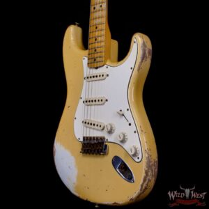 Fender Custom Shop Todd Krause Masterbuilt 1968 Stratocaster Maple Neck Heavy Relic Aged Vintage White 7.20 lbs - Image 2