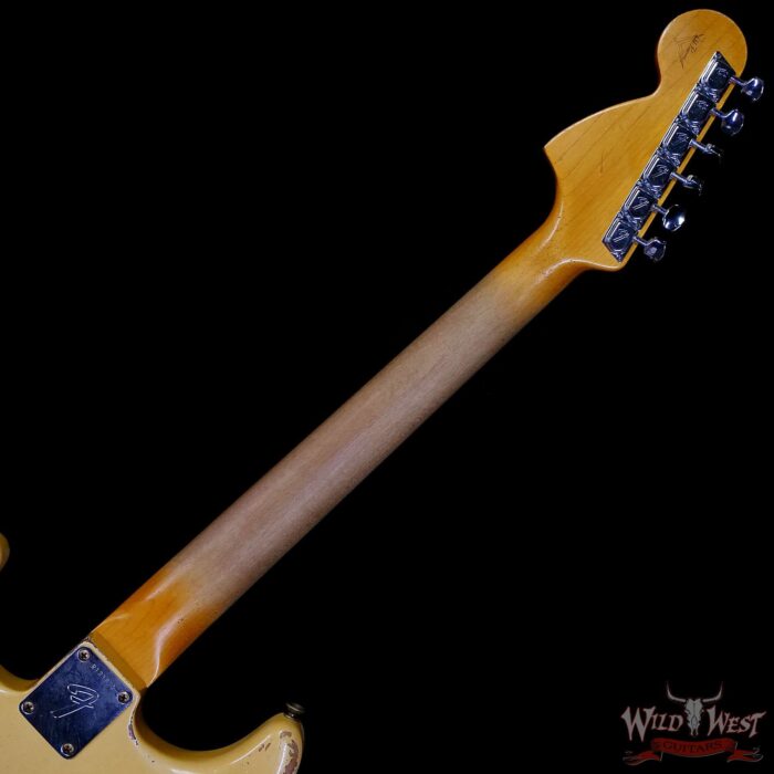 Fender Custom Shop Todd Krause Masterbuilt 1968 Stratocaster Maple Neck Heavy Relic Aged Vintage White 7.20 lbs - Image 5