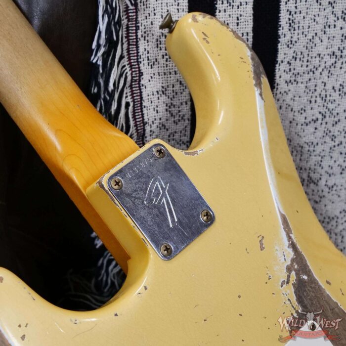Fender Custom Shop Todd Krause Masterbuilt 1968 Stratocaster Maple Neck Heavy Relic Aged Vintage White 7.20 lbs - Image 13