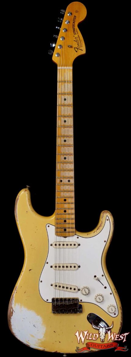 Fender Custom Shop Todd Krause Masterbuilt 1968 Stratocaster Maple Neck Heavy Relic Aged Vintage White 7.20 lbs